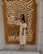 Alieva Tiffany Dupioni Puff Sleeve Maxi Dress (Beige) Review