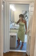 Alieva Harper Corset Satin Midi Dress (Sage Green) Review
