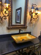 Riverbend Home 22 Rectangular Gold Glass Bathroom Vessel Sink Review