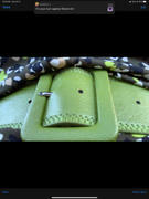 OnlineBelts Women's 2 1/4 Wide High Waist Rectangular Stitch-edged Leather Belt Review