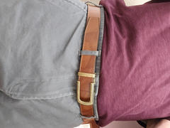 Anson Belt & Buckle 1.5 Traditional with a Curve in Antiqued Gold Review