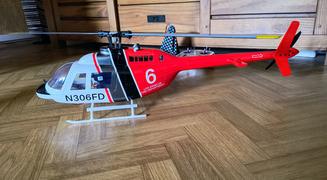 RcGoing FLY WING Bell 206 V3/V4 Class 470 6CH Brushless Motor GPS Fixed Point Altitude Hold Scale RC Helicopter Review