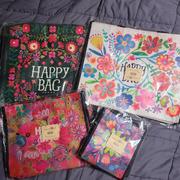 Natural Life Large Happy Bag, Set of 3 - Cream Folk Flower Review