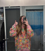 Natural Life Oversized Printed Sweatshirt - Floral Review