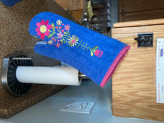 Natural Life Bake Happy Double-Sided Oven Mitt - Blue Folk Flower Patchwork Review
