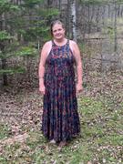 Natural Life Halle Printed Halter Maxi Dress - Watercolor Floral Review