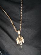 The GUU Shop 18k Gold-Plated 21mm AAA CZ Angel Pendant # Punk Rapper Chain Review