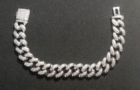 The GUU Shop 13MM 18K White Gold-Plated Classic Miami Cuban Link Bracelet Review