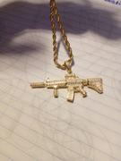 The GUU Shop S925 Silver Diamond M4 Carbine Gun BlingBling Iced Pendant In Gold-Plated Review
