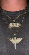 The GUU Shop Baguette Iced Cross With Wing Necklace Review