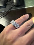 The GUU Shop 9MM 925S & VVS Moissanite Double Row Ring White Gold Review