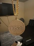 CUSTOM LETTER NECKLACE 3D BIG DISC