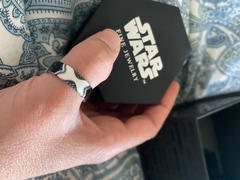 Star Wars™ Fine Jewelry THE STORMTROOPER WOMEN'S RING Black Diamond Accent and Ceramic Silver Review