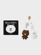 LINE FRIENDS SQUARE 라인프렌즈 브라운코니 모빌 인형 초점책 선물 세트 Review