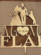 designLEE Studio Family Silhouette Wedding Cake Topper | Personalized Bride & Groom Cake Topper w/Pets Review
