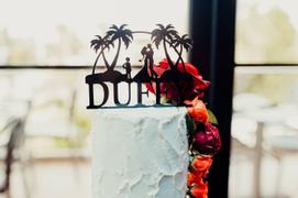 designLEE Studio Scenic Beach Wedding Cake Topper | Silhouette Palm Tree Wedding Cake Topper Review
