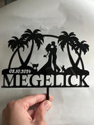 designLEE Studio Scenic Beach Wedding Cake Topper | Silhouette Palm Tree Wedding Cake Topper Review