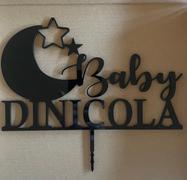designLEE Studio Custom Baby Shower Cake Topper Personalized Moon & Stars Gender Reveal Cake Topper Review