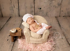 Newborn Studio Props Rustic Square End Table - Brown Review