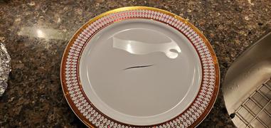 Smarty Had A Party! White with Red and Gold Chord Rim Plastic Appetizer/Salad Plates (7.5) Review