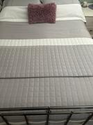 Hampton and Astley Egyptian Cotton Quilted Bed Throw, Grey & White Review
