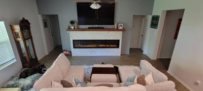 touchstonehomeproducts.com Sideline Elite 100 Inch Recessed Smart Electric Fireplace 80044 Review