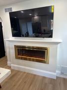 touchstonehomeproducts.com The Sideline Deluxe Gold 50 Inch Recessed Smart Electric Fireplace 86275 Review