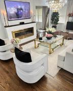 touchstonehomeproducts.com The Sideline Deluxe Gold 60 Inch Recessed Smart Electric Fireplace 86276 Review