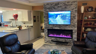 touchstonehomeproducts.com Sideline Fury 57 Inch Slim-Depth Recessed Smart Electric Fireplace 80055 Review