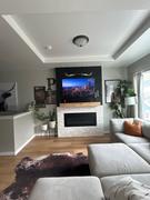 touchstonehomeproducts.com The Sideline Steel 50 Inch Mesh Screen Non Reflective Recessed Electric Fireplace 80013 Review