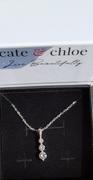 Cate & Chloe Willow Eternal 18K White Gold Plated 3 Stone CZ Drop Pendant Necklace Review