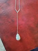 Cate & Chloe Ava Sterling Silver Teardrop Y-Necklace with Round Cut Crystals Review