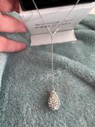 Cate & Chloe Ava Sterling Silver Teardrop Y-Necklace with Round Cut Crystals Review