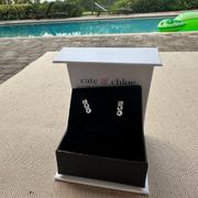 Cate & Chloe Eliana “Revered” 18k White Gold Plated Earrings Swarovski Earrings with CZ Crystals Review