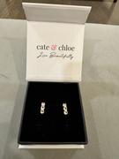 Cate & Chloe Eliana “Revered” 18k White Gold Plated Earrings Swarovski Earrings with CZ Crystals Review