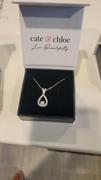 Cate & Chloe Arabella 18k White Gold Plated Teardrop Necklace with CZ Crystals Review