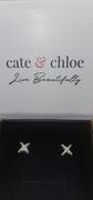 Cate & Chloe Paige Exhilerating 18k White Gold X Ring Pave Stud Earrings Review