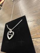 Cate & Chloe Amorette 18k White Gold Plated Double Heart Pendant Necklace with Pave CZ Crystals Review