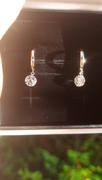 Cate & Chloe Georgia 18k White Gold Plated Hoop Dangle Earrings with Crystals Review