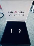 Cate & Chloe Aubree 18k White Gold Plated Crystal Drop Stud Earrings Review