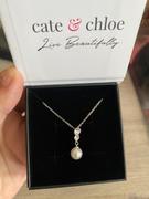 Cate & Chloe Genevieve Sweet Pearl 18k White Gold Plated Pendant Necklace with Swarovski Crystals Review