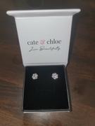 Cate & Chloe Maggie 18k White Gold Plated Flower Stud Earrings with Crystals Review