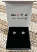 Cate & Chloe Maggie 18k White Gold Plated Flower Stud Earrings with Crystals Review