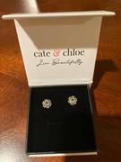 Cate & Chloe Maggie 18k White Gold Plated Flower Stud Earrings with Crystals Review