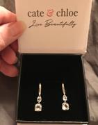 Cate & Chloe Kadence 18k White Gold Plated Crystal Drop Dangle Earrings Review