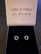 Cate & Chloe Ainsley 18k White Gold Plated Heart Earrings with Crystals Review