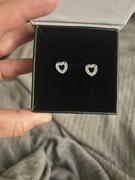 Cate & Chloe Ainsley 18k White Gold Plated Heart Earrings with Crystals Review