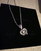 Cate & Chloe Amberly 18k White Gold Plated Heart Pendant Necklace with Solitaire Round Cut Swarovski Crystals Review