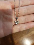 Cate & Chloe Amberly 18k White Gold Plated Heart Pendant Necklace with Solitaire Round Cut Swarovski Crystals Review