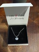 Cate & Chloe Amberly 18k White Gold Plated Heart Pendant Necklace with Solitaire Round Cut Swarovski Crystals Review